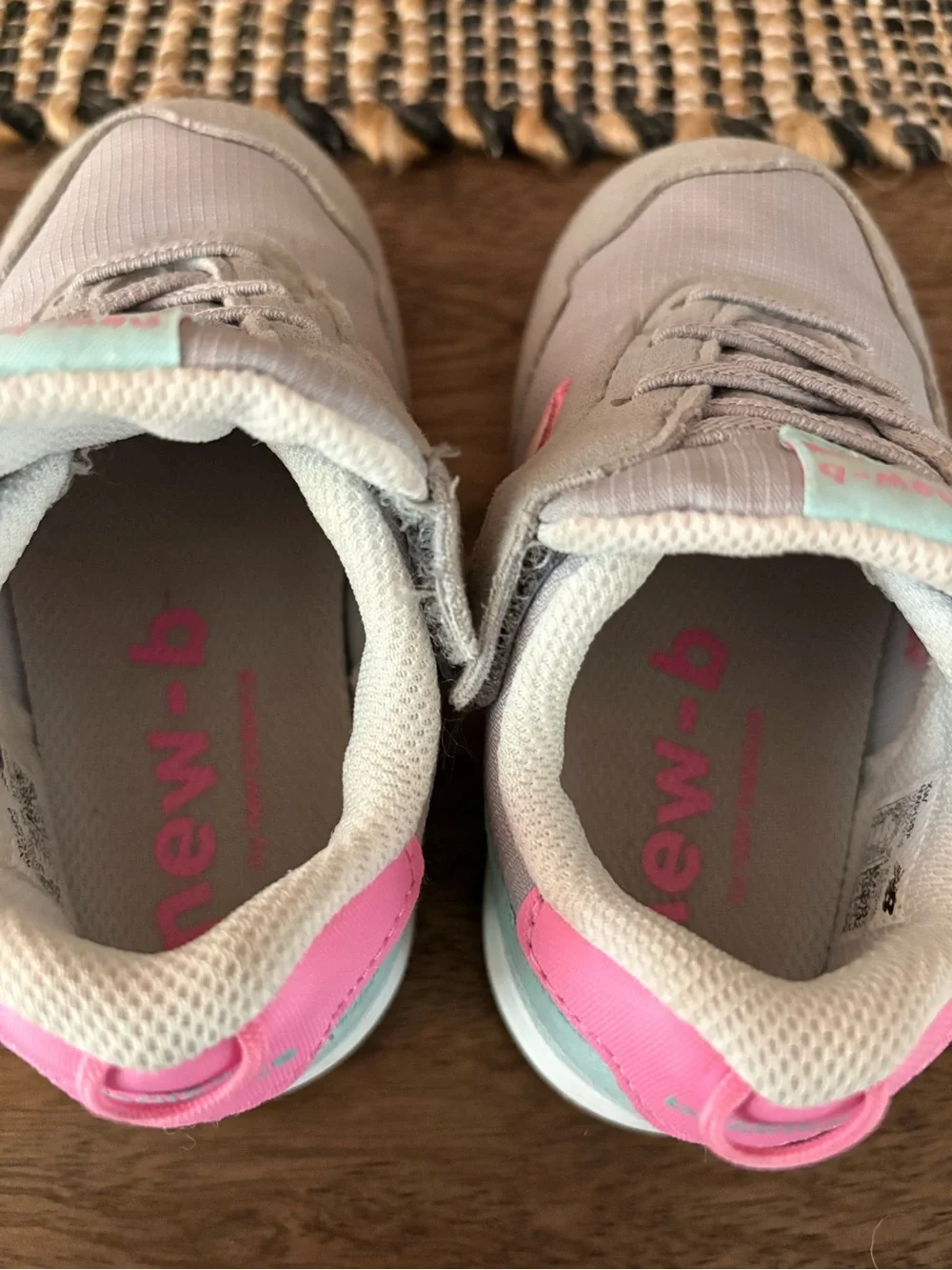 New Balance new-b 515 6.5 wide toddler pink teal gray white sneakers tennis shoe